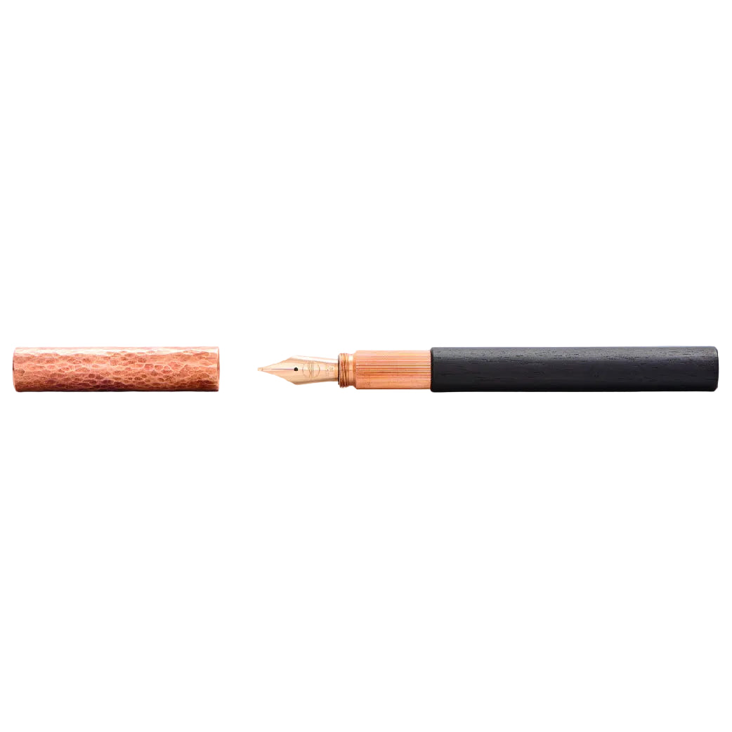 Longcap Ebony & Hammered Copper Fountain Pen