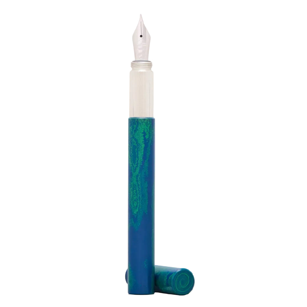 Shortcap Ebonite Faroe Silver Fountain Pen