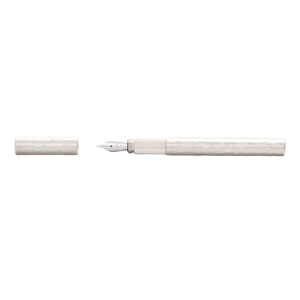 Shortcap Hammered Solid 935 Silver Fountain Pen