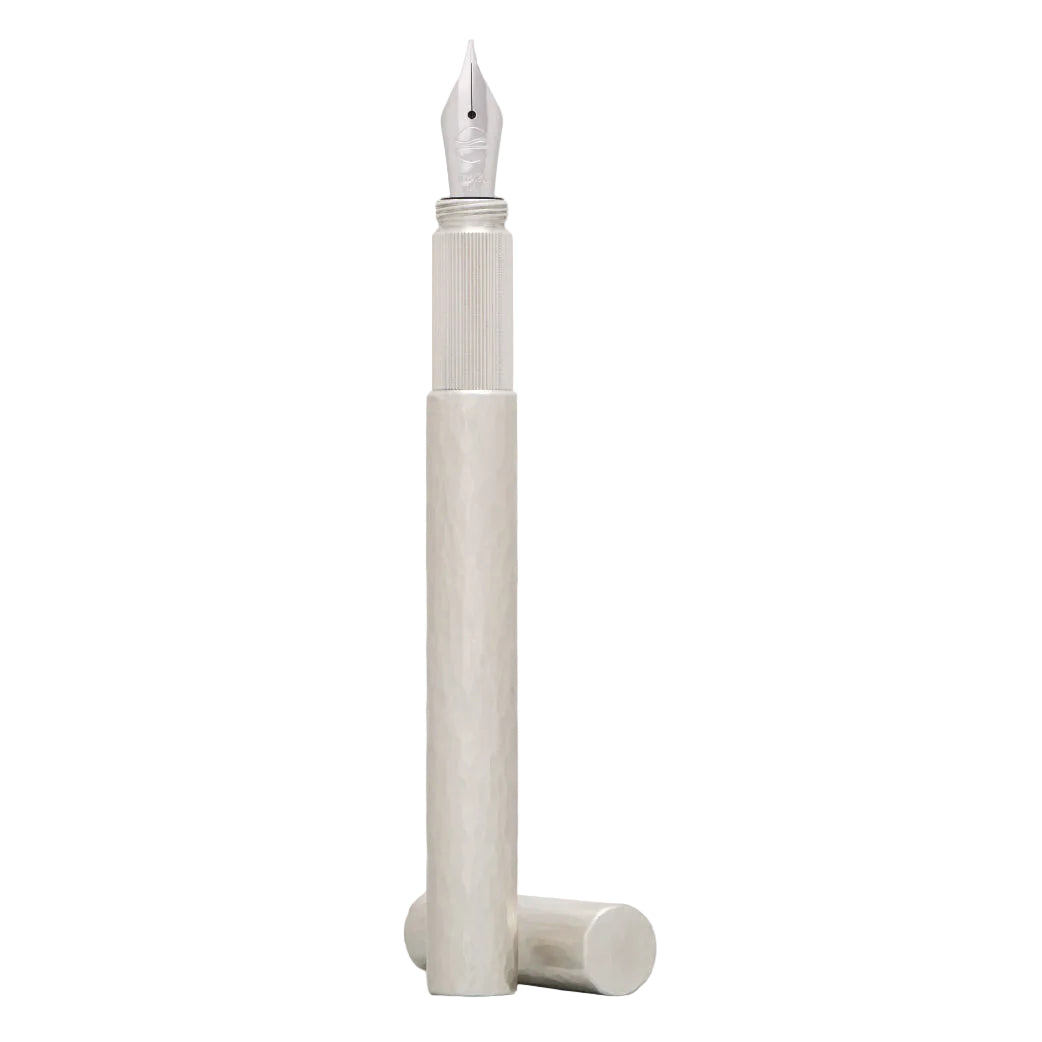 Shortcap Hammered Solid 935 Silver Fountain Pen