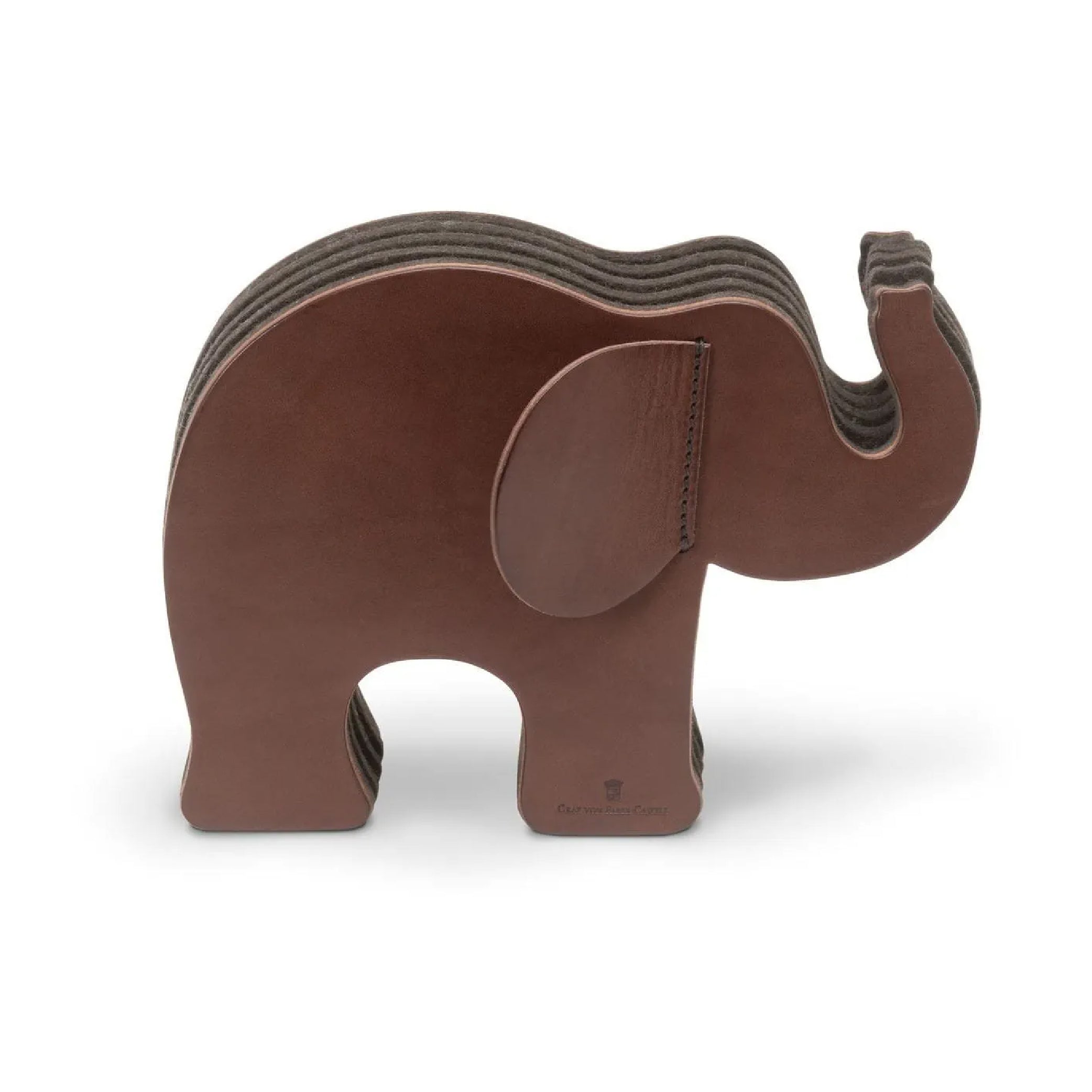 Pen Holder Dark Brown Elephant Medium