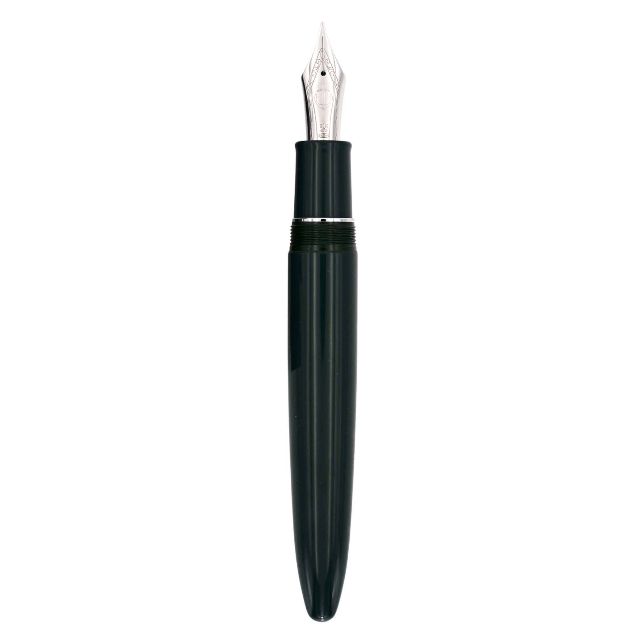 King of Pen Kaga Urushi Pine Green Rhodium Trim Limited Edition Fountain Pen