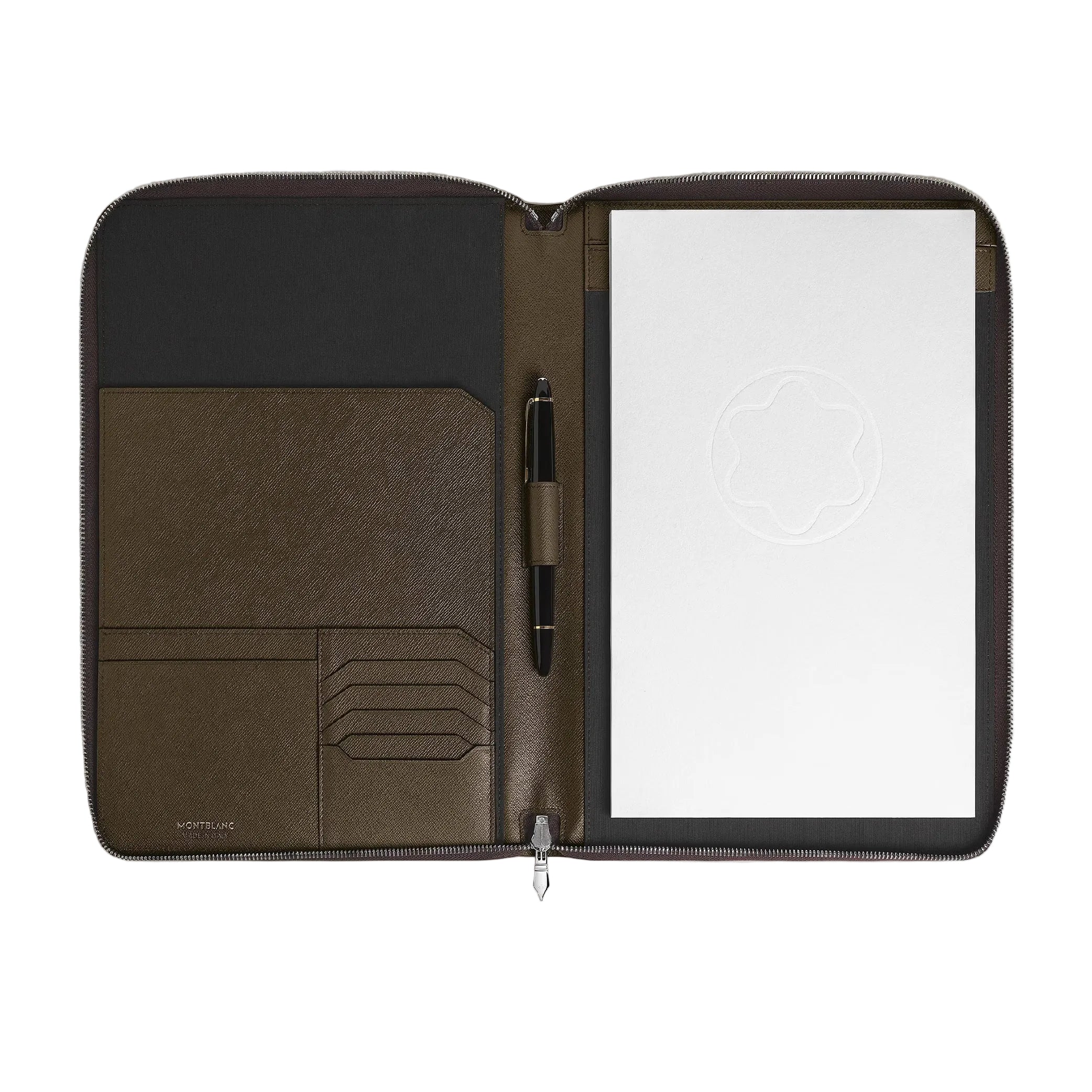 Sartorial Medium Khaki Notes Holder with Zip