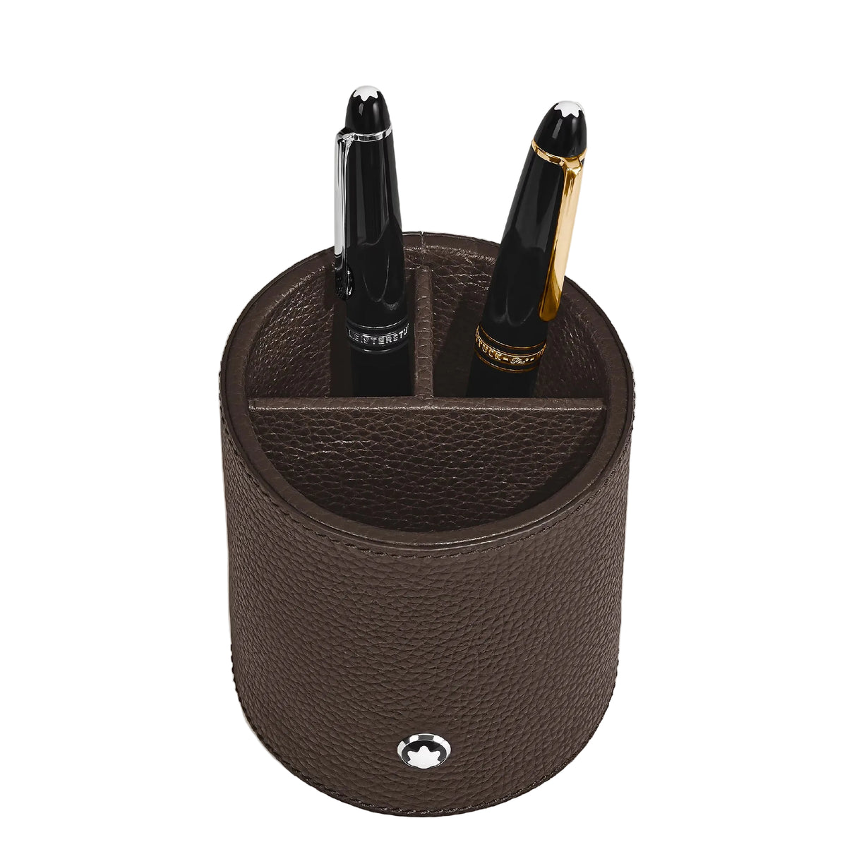 Desk Tray Pen Holder in Ebony Grain Leather