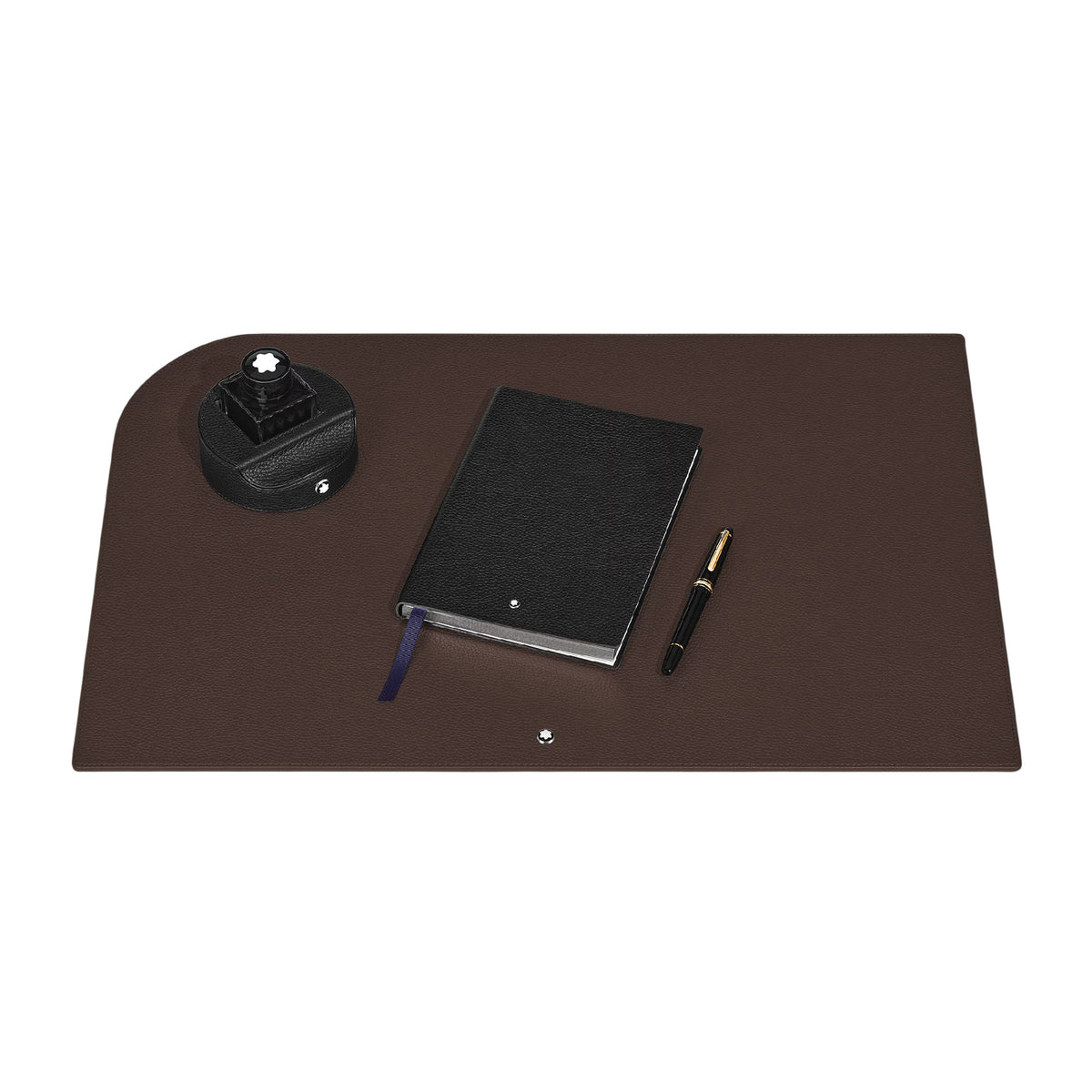 Desk Pad in Ebony Soft Grain Leather