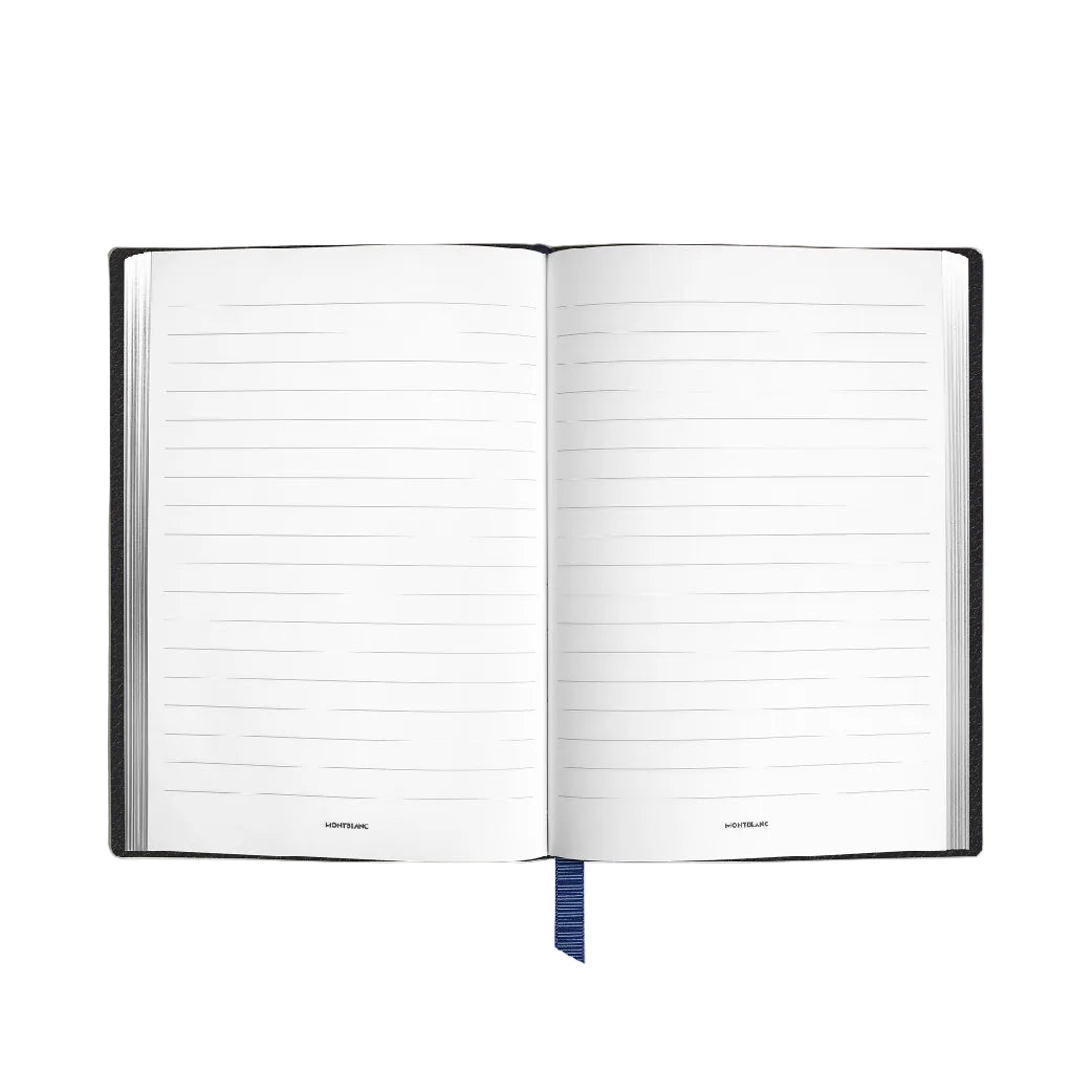 Medium Notebook in Black Grain Leather, Lined