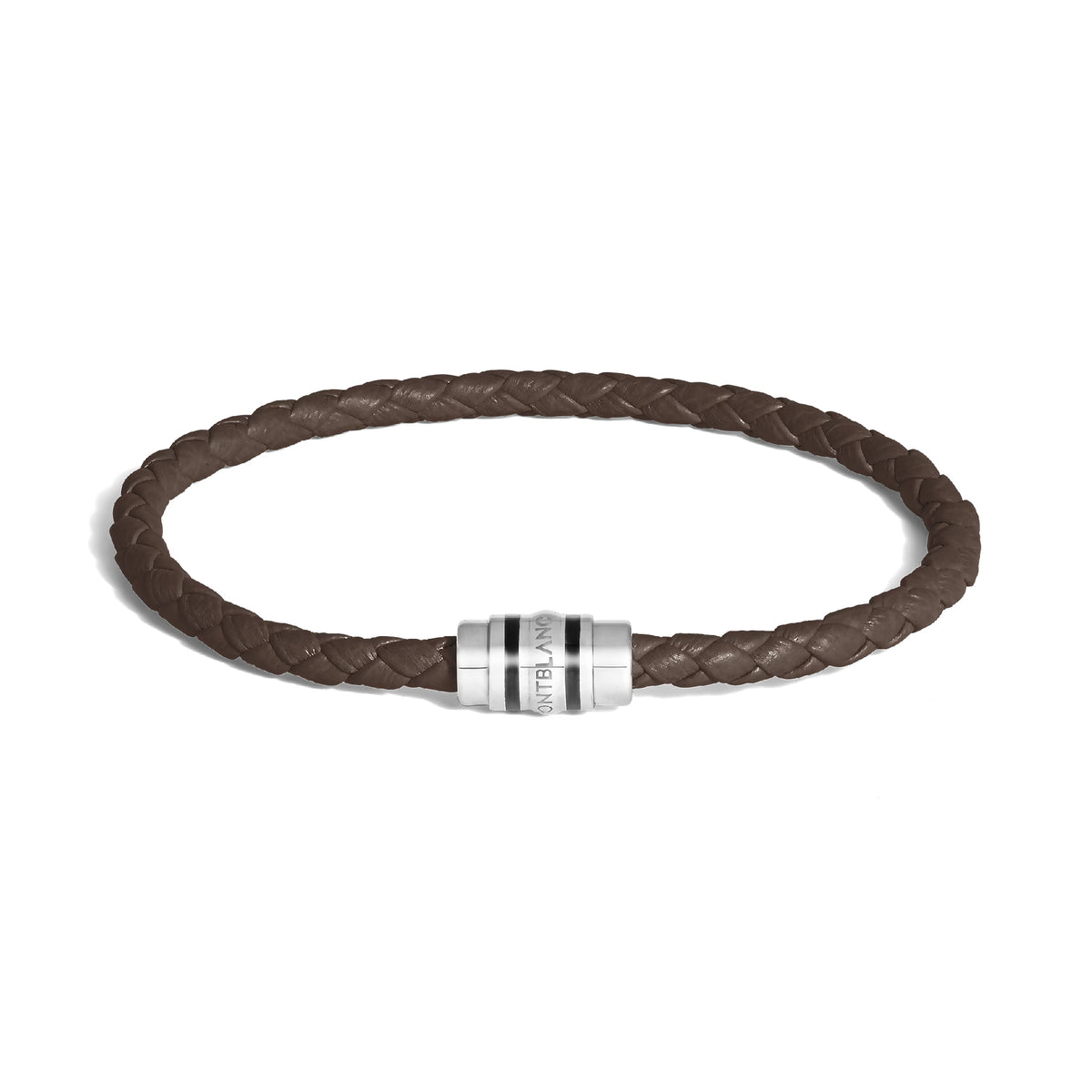 3 Rings Bracelet in Ebony Leather
