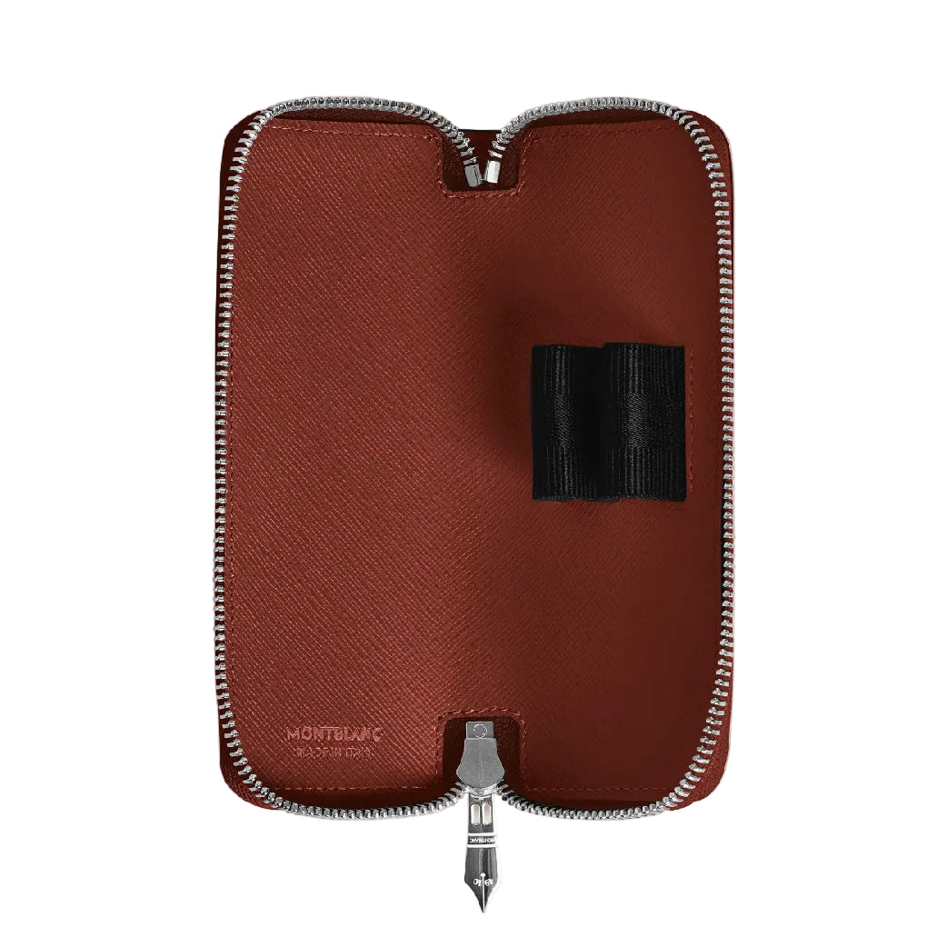 Sartorial 2 Pen Pouch Zip Red Oak