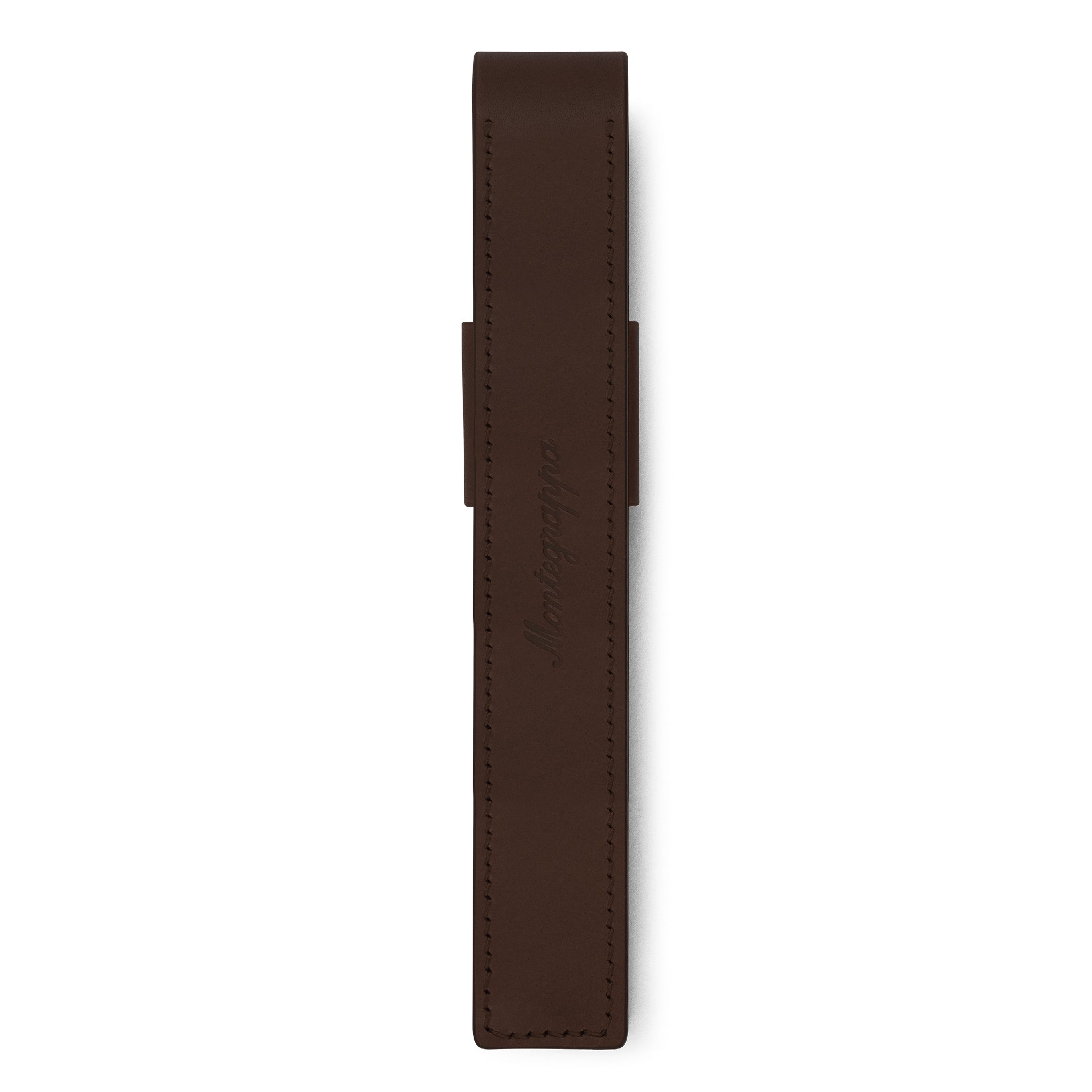 Dark Brown Gold-Plated Pen Pouch