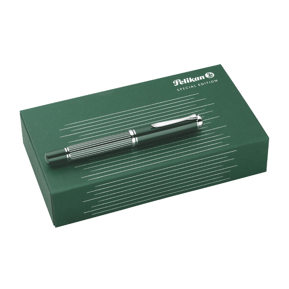 Souverän M815 Metal Striped Green Special Edition Fountain Pen