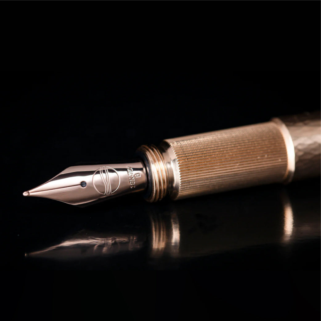 Pocketmaster Hammered Solid Rose Gold Limited Edition Fountain Pen