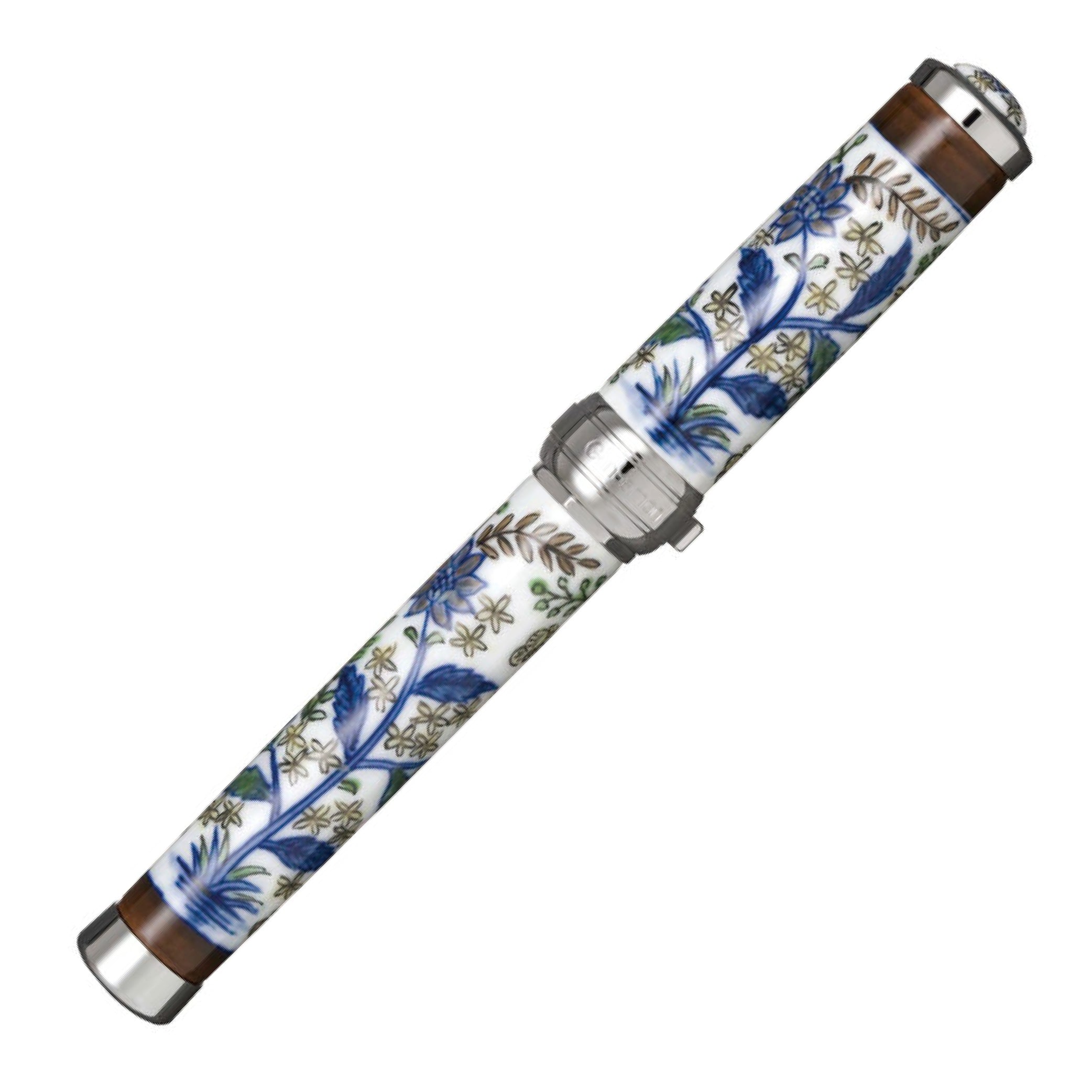 Arita Genemon 400 Years Anniversary 'Flower and Butterfly' Silver Trim Fountain Pen