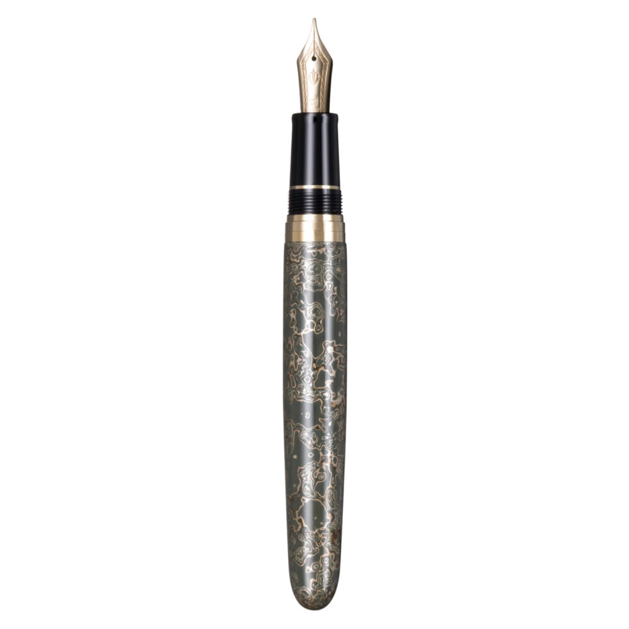 Traditional Japanese Lacquer Art Rei Aomori Fugamon-nuri Tokiwa-iro Fountain Pen
