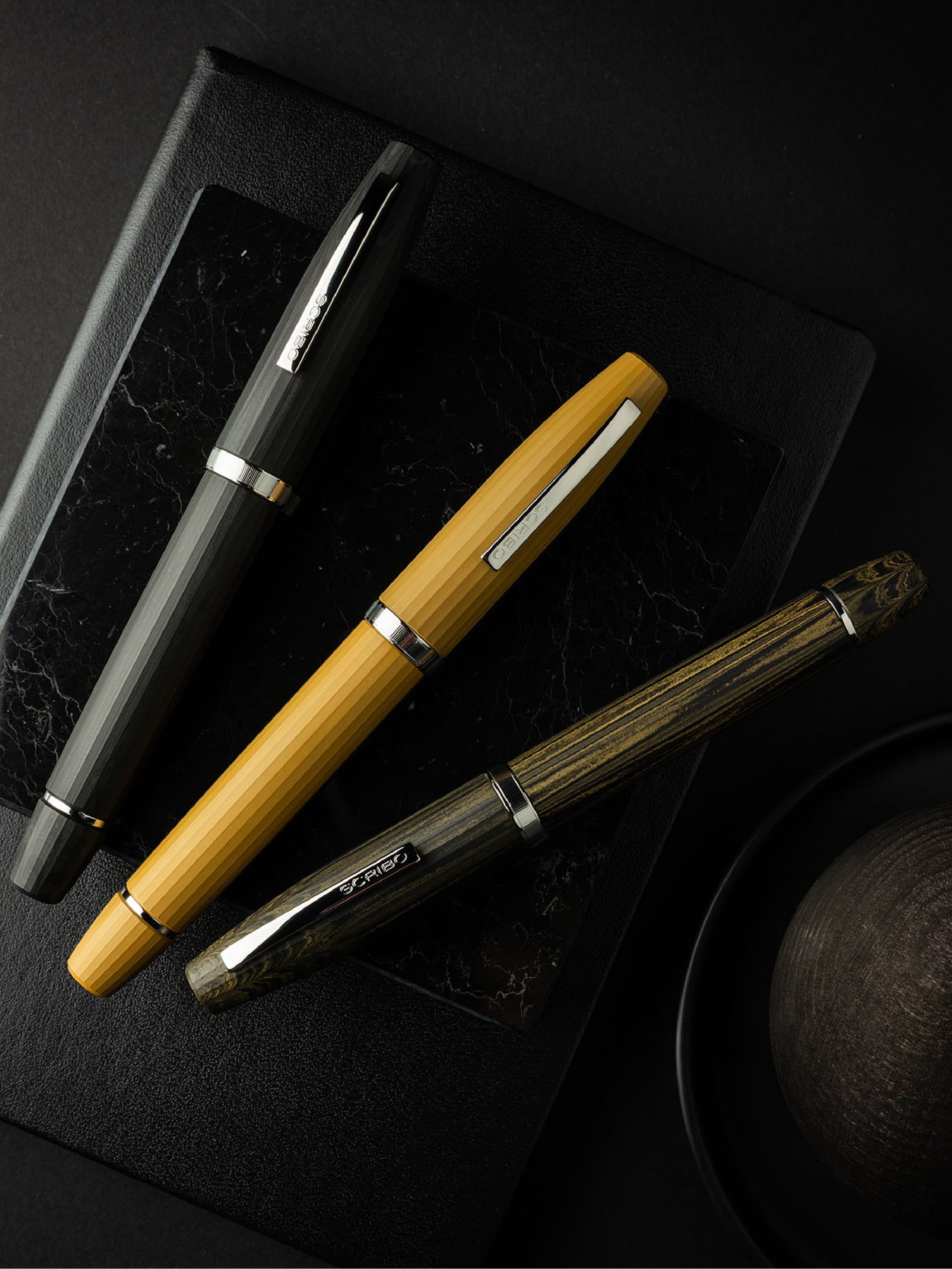 SCRIBO_Flow Forma-Dimensione-Memoria Limited Edition Fountain Pen_News Page Full Collection Picture