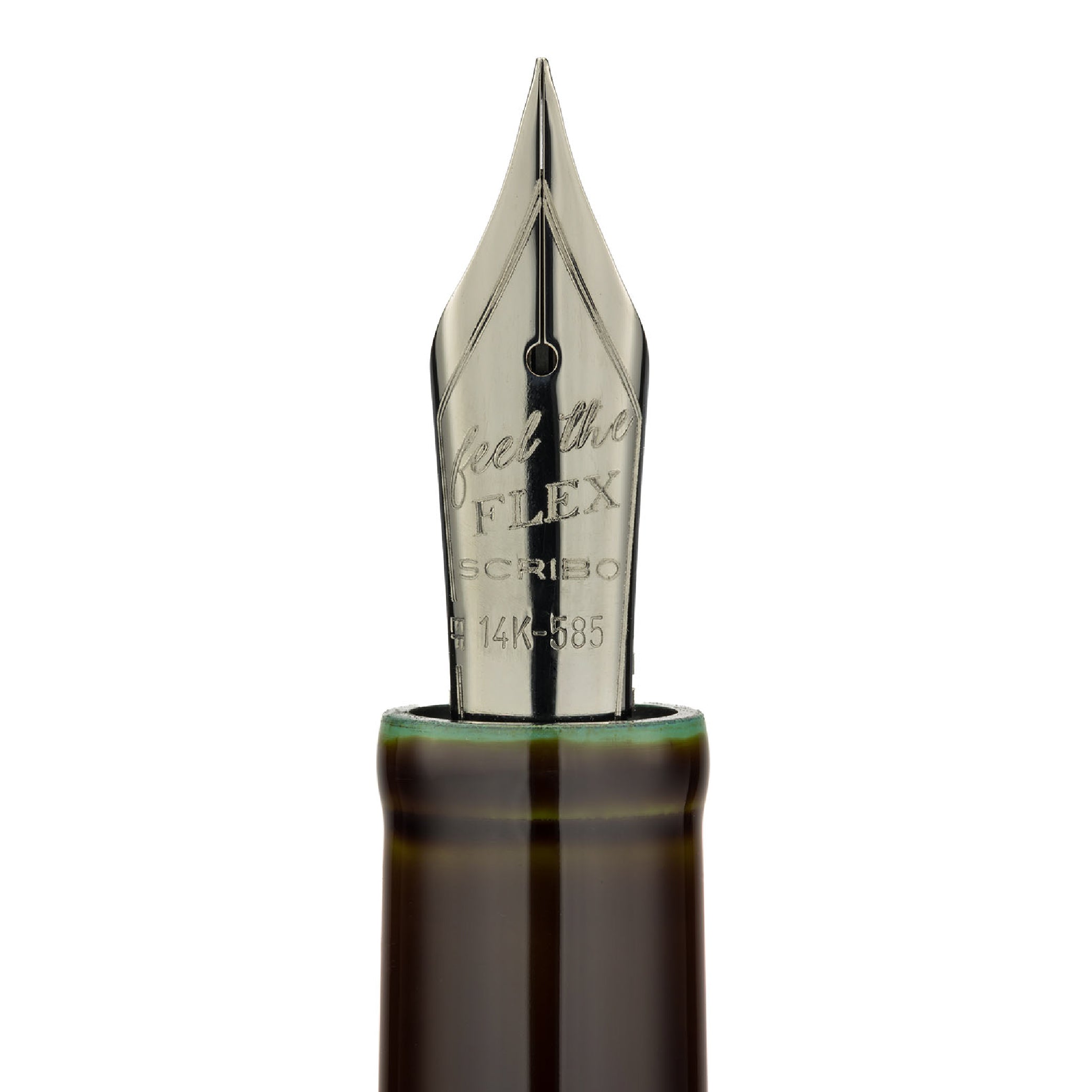 SCRIBO_Piuma Hane Tamenuri Toruko Ruthenium Limited Edition Fountain Pen_Ruthenium Nib Detail