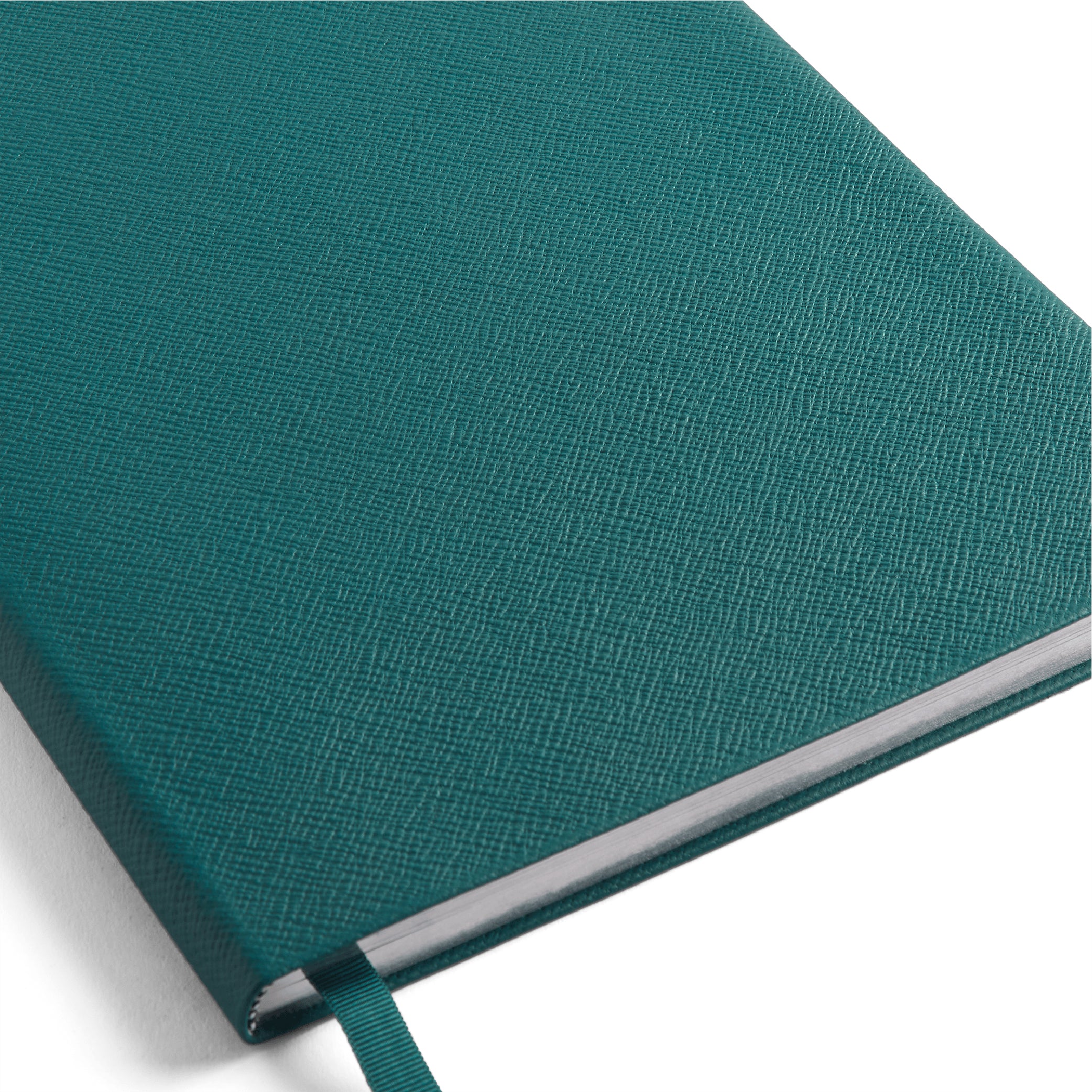 SMYTHSON_Portobello Notebook in Petrol Panama_Leather Detail