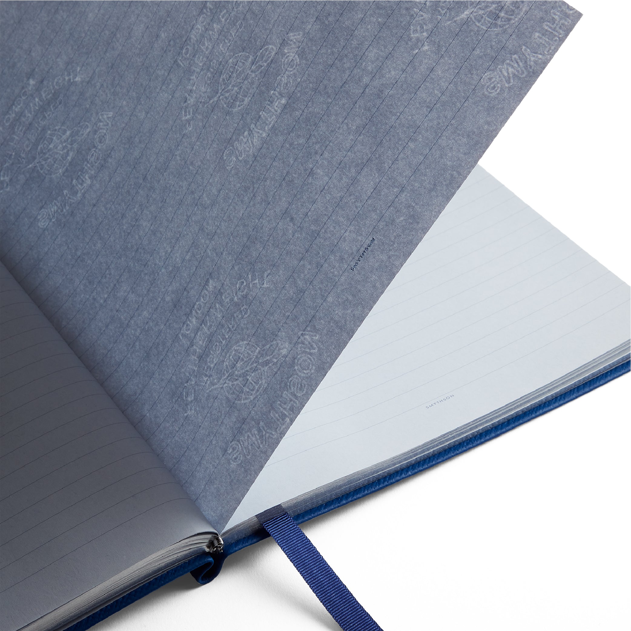 SMYTHSON_Portobello Notebook in Cerulean Panama_Paper Detail