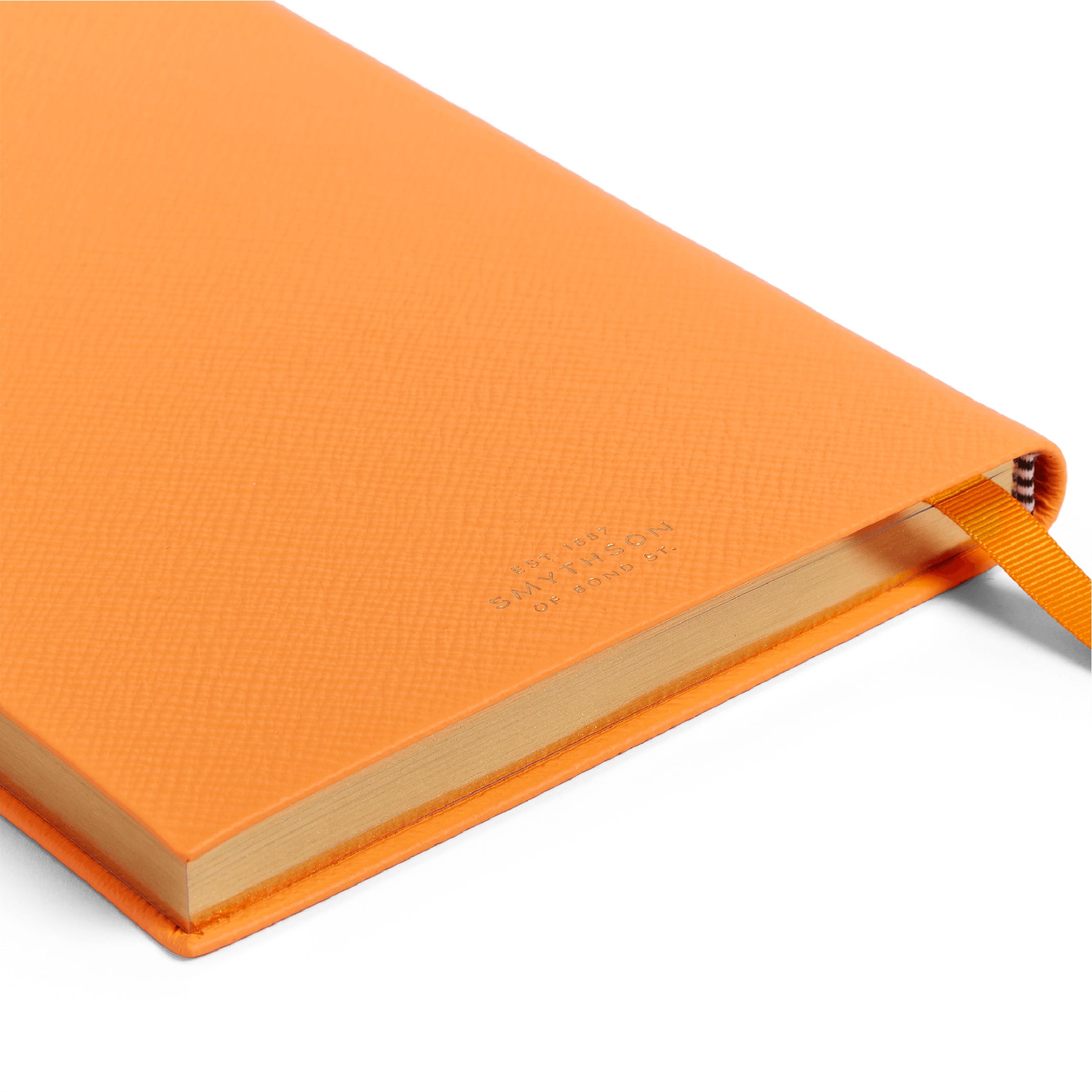 SMYTHSON_Soho Notebook in Light Orange Panama_Notebook Detail