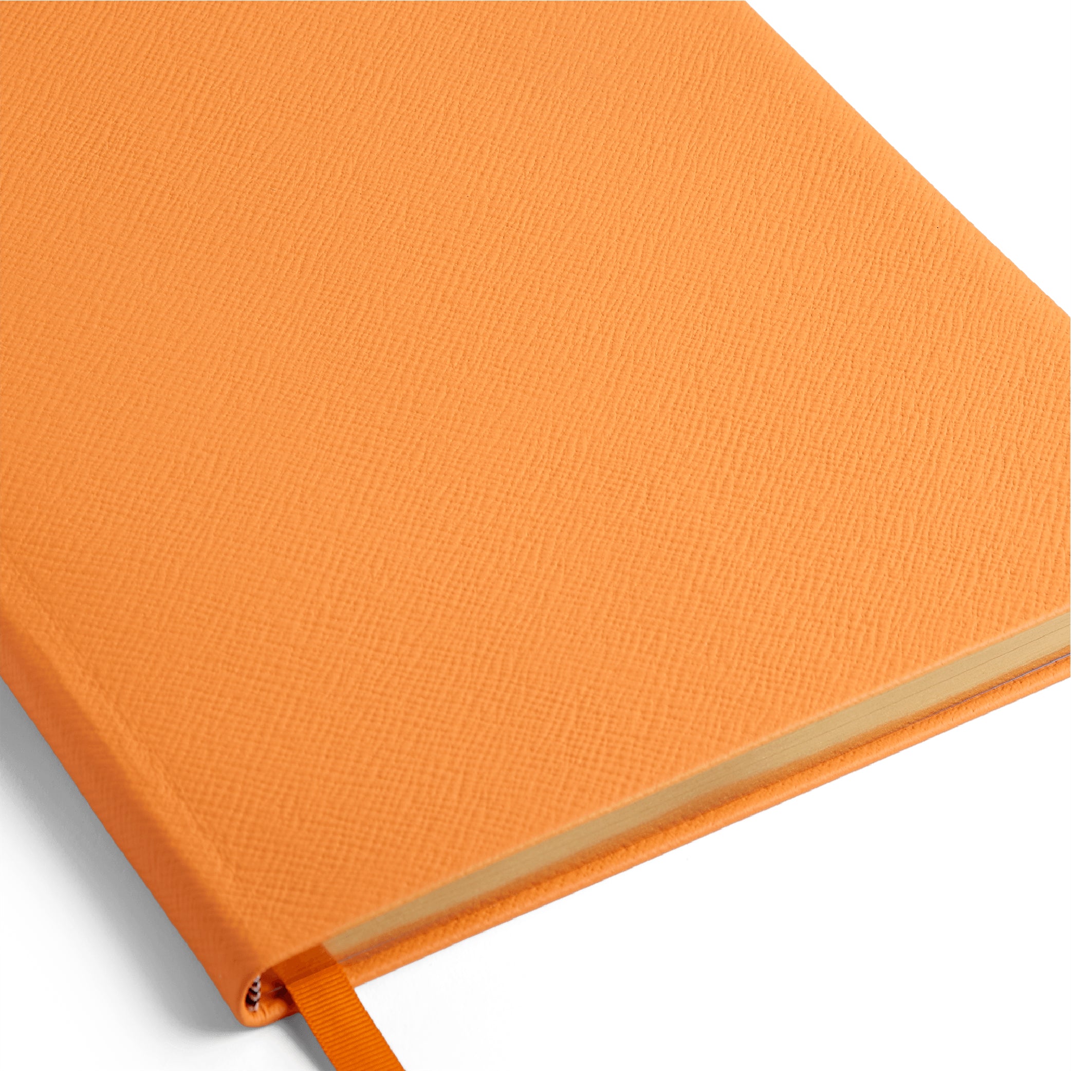SMYTHSON_Portobello Notebook in Light Orange Panama_Leather Detail