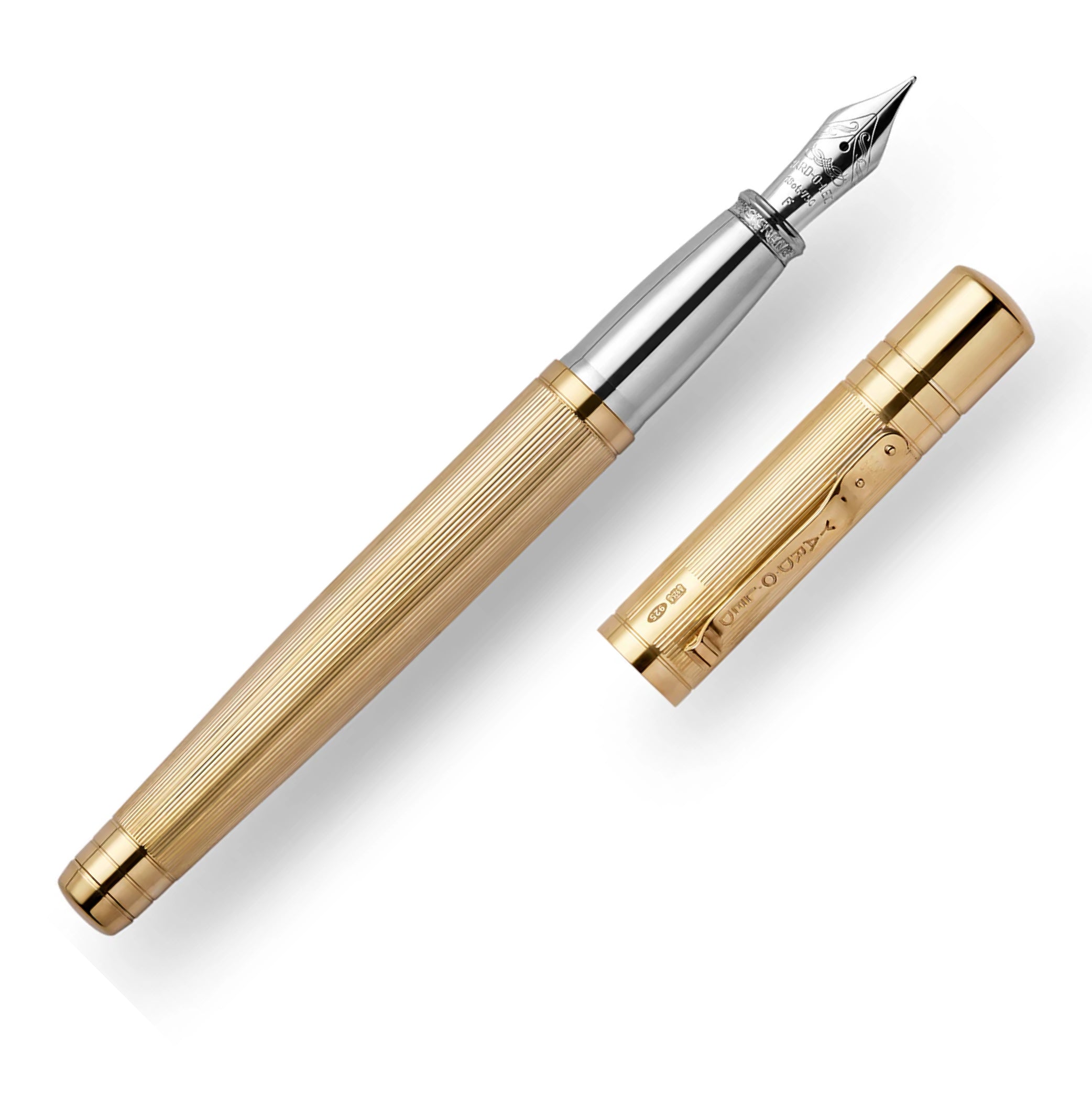 The Pinstripe 72 Gold Vermeil Grand Fountain Pen