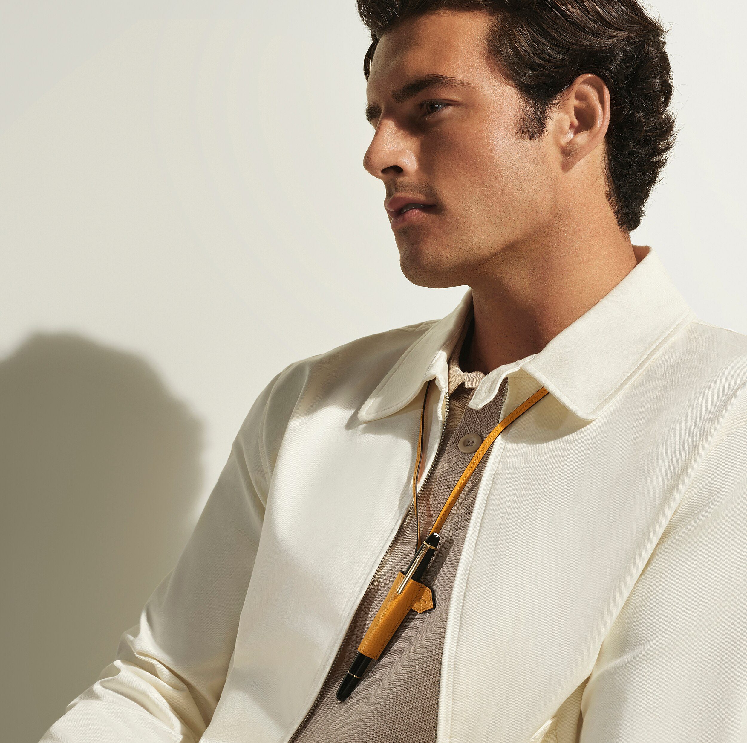 Sartorial 1 Pen Loop Necklace Saffron